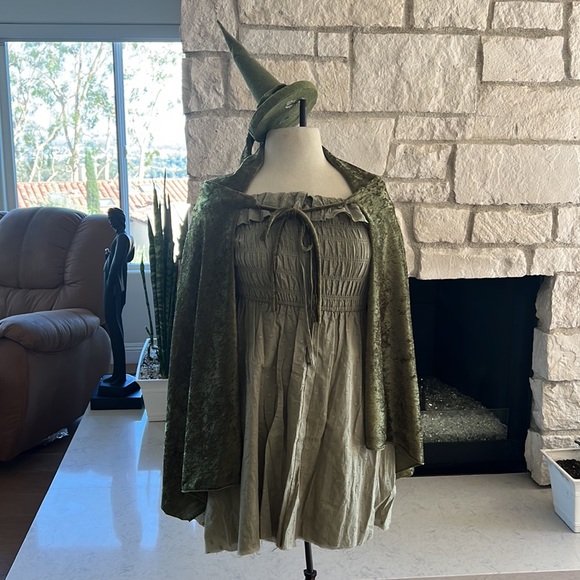 Sleeping Beauty Fauna Green Fairy Halloween Costume Size Small (Homemade) - Picture 1 of 10